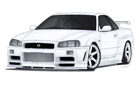 gtr r34 dibujo